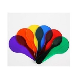 Translucent colour racket shaped plastic board