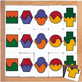 Sorting shapes and colours puzzle
