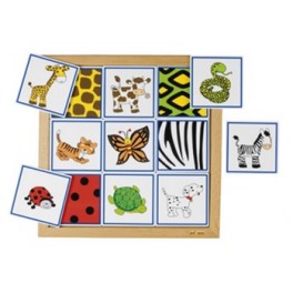 Sorting lotto puzzle - animals and their skin